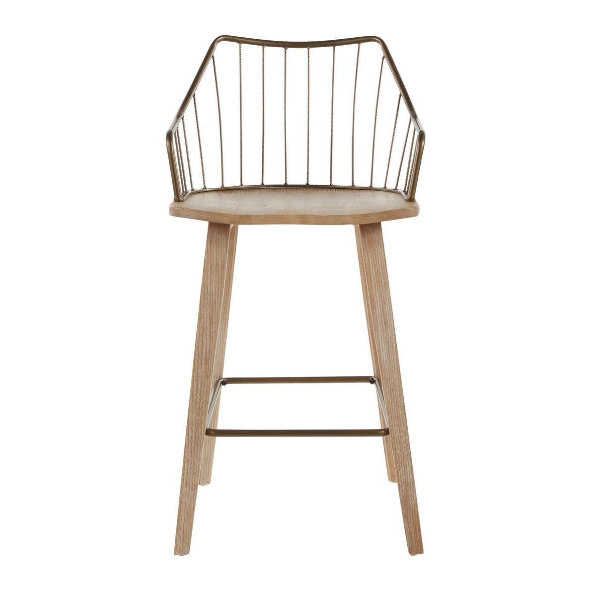 Lumisource Winston Fixed-Height Counter Stool, Wood, 26-in