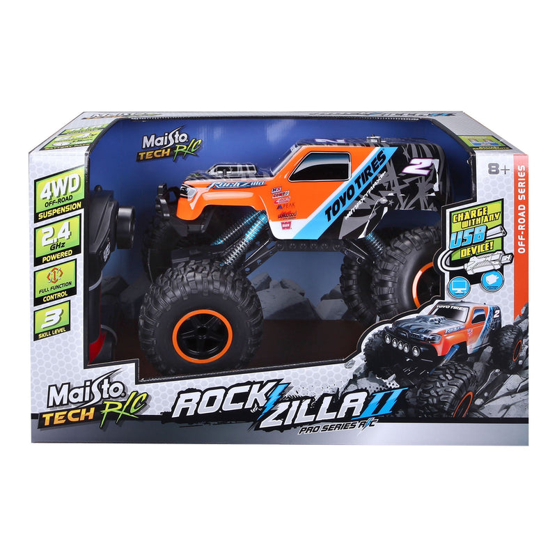 Maisto Tech Remote Controlled Indoor/Outdoor Rockzilla Truck Vehicle Toy, Ages 8+ W3