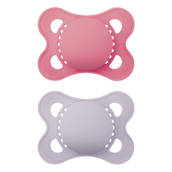 MAM Matte Non-Deco Pacifier, 0-6 Months, Girl, 2-pk U5
