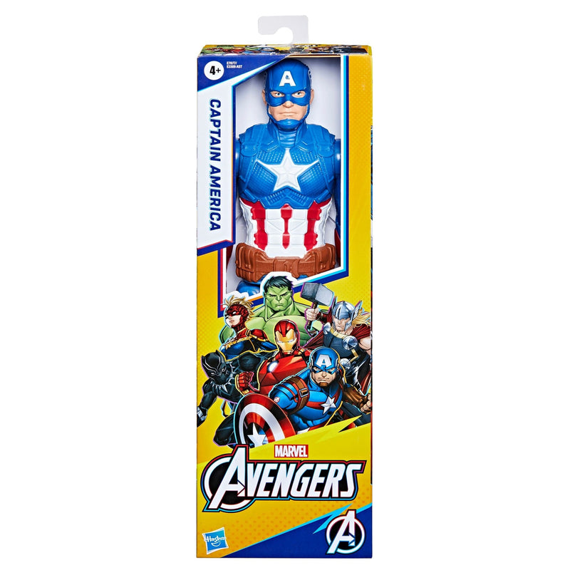 Marvel Avengers Titan Hero Series Captain America Action Figure, 12-in Toy, Ages 4+ M4