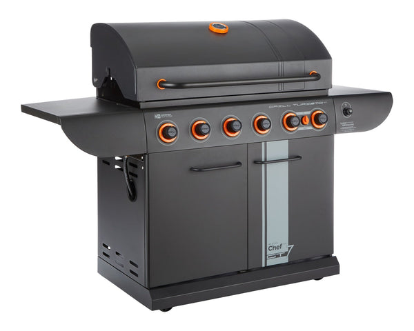 MASTER Chef Grill Turismo 680 7-Burner Convertible LP Gas BBQ O8
