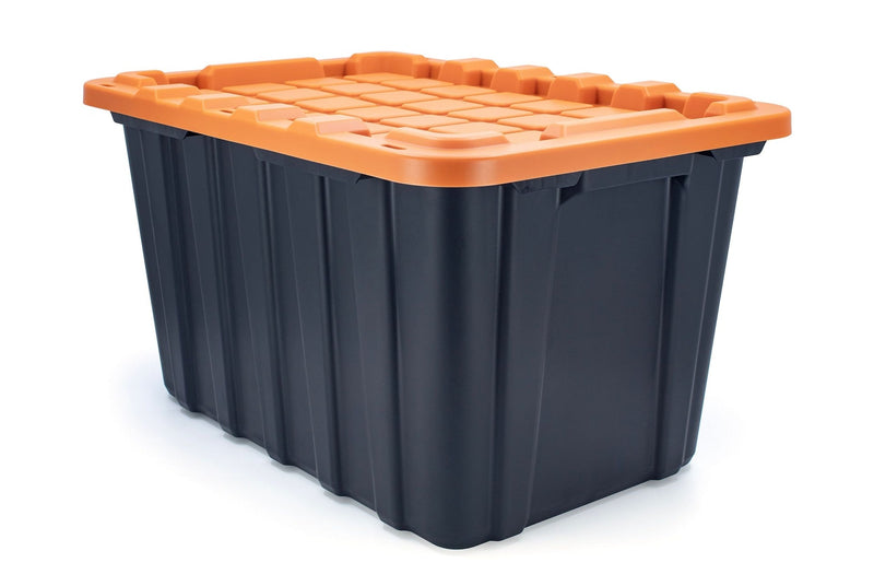 Mastercraft 102-L Heavy-Duty Orange/Black Storage Tote N5