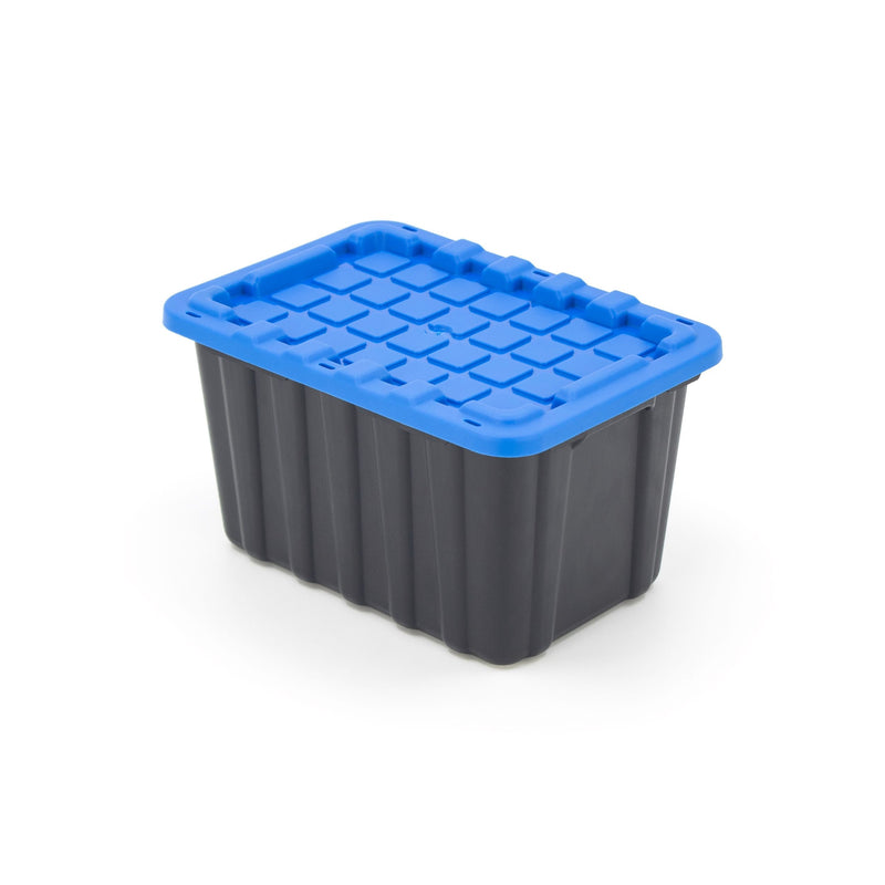 Mastercraft Tiny Heavy Duty Stackable Storage Tote with Lid, Black E0