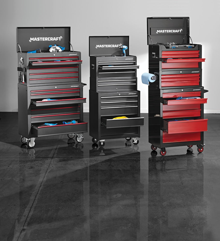 Mastercraft Tool Chest with 6 Drawers, Black, 36-in