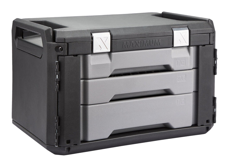 MAXIMUM 263 Piece Socket Set, 3 Drawer Case R0