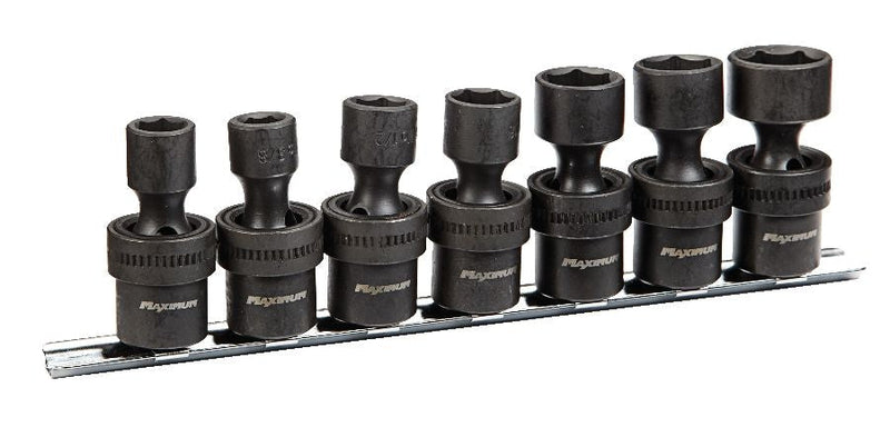 MAXIMUM 3/8-in Drive Swivel Impact Socket Set, 7-pc, SAE, CRMO N4