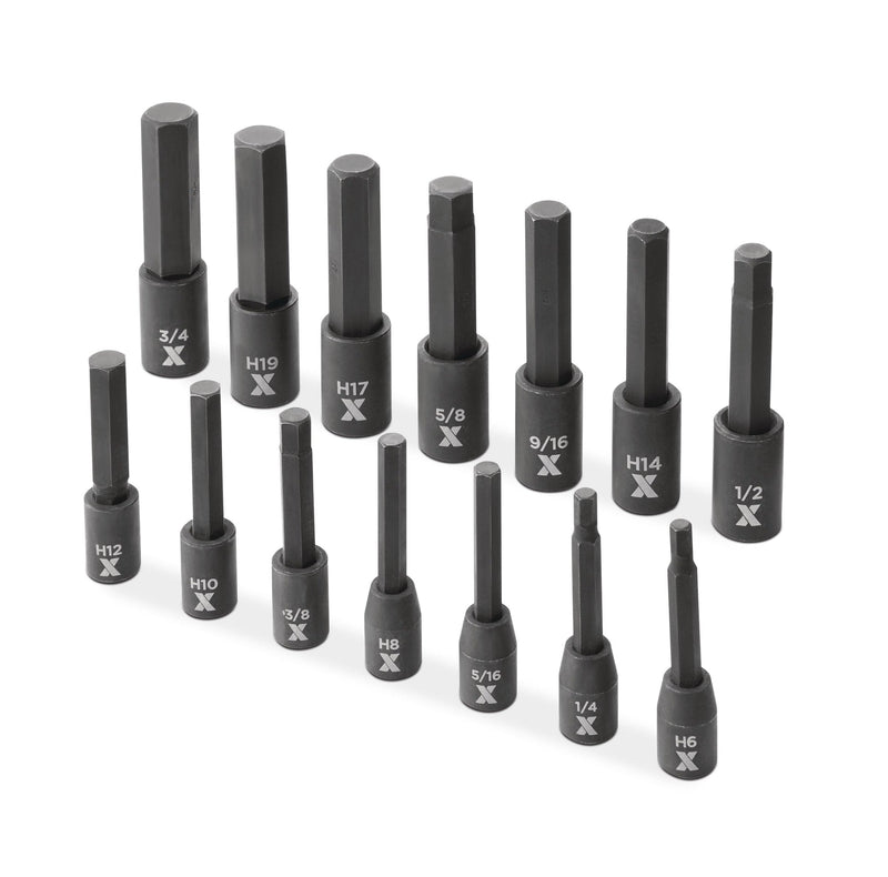 MAXIMUM Hex Impact Socket & Bit Socket Set, 14-pc, SAE/Metric M5