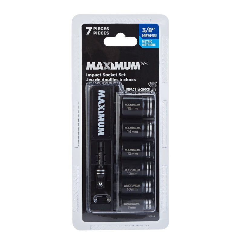 MAXIMUM Impact Driver Socket Set, Metric, 7-pc C4