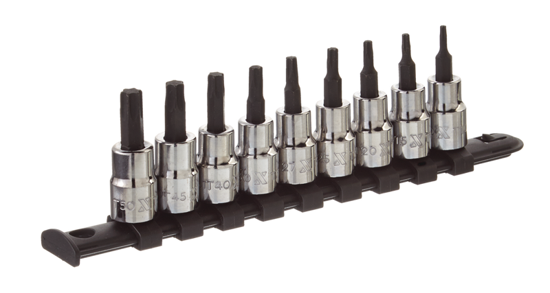 MAXIMUM Torx Bit Socket Set, Heat Treated, 9-pc E8