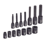 MAXIMUM Torx & E-Torx Impact Bit Socket Set, 14-pc, SAE/Metric