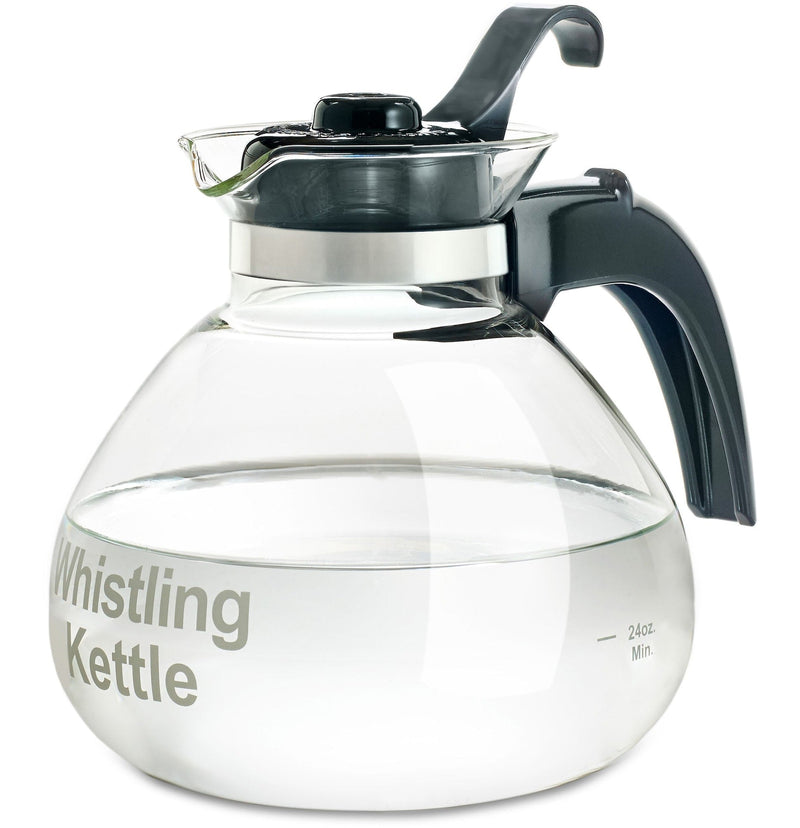 Medelco 1.4L Glass Whistling Stovetop Kettle, Dishwasher Safe R3