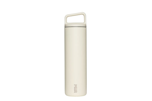 MiiR Wide Mouth Stainless Steel Insulated Travel Water Bottle, Sandstone White, 20-oz R2