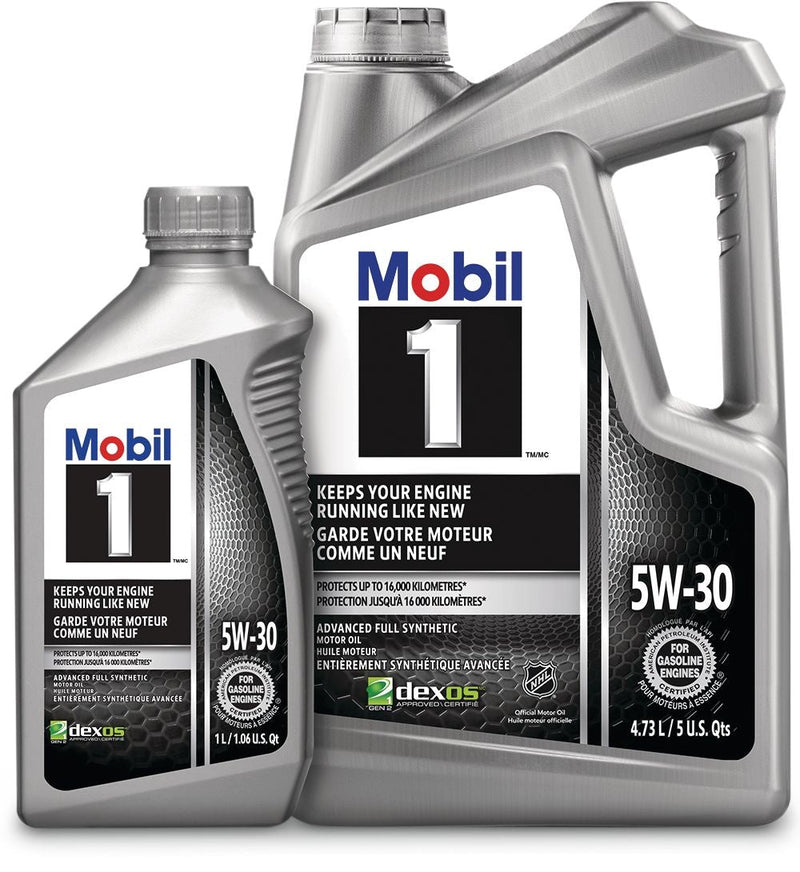 Mobil 1 5W30 Synthetic Engine/Motor Oil Set, 4.73-L + 1-L Q6
