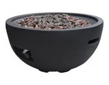 Modeno Jefferson Round Gas Fueled Outdoor Fire Bowl with PVC Cover, 40,000 BTUs, 13.7-in