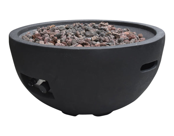 Modeno Jefferson Round Gas Fueled Outdoor Fire Bowl with PVC Cover, 40,000 BTUs, 13.7-in P7