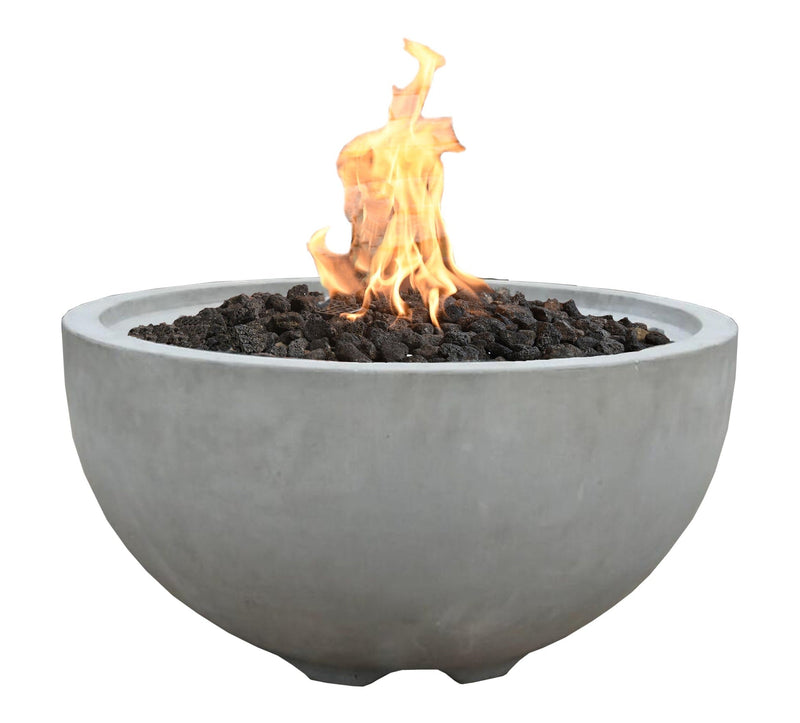 Modeno Nantucket Round Propane-Fueled Fire Bowl with Lava Rock & Canvas Cover, 40,000 BTUs, 14-in S2