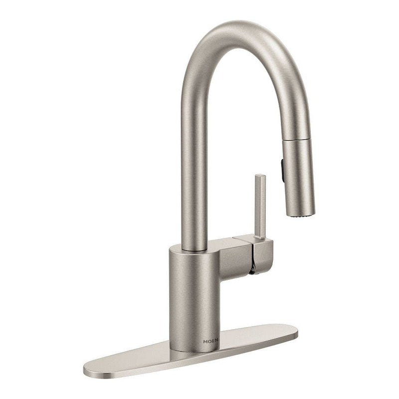 Moen Align Single Handle High Arc Pull Down Sprayer Kitchen Faucet, Stainless Steel P7