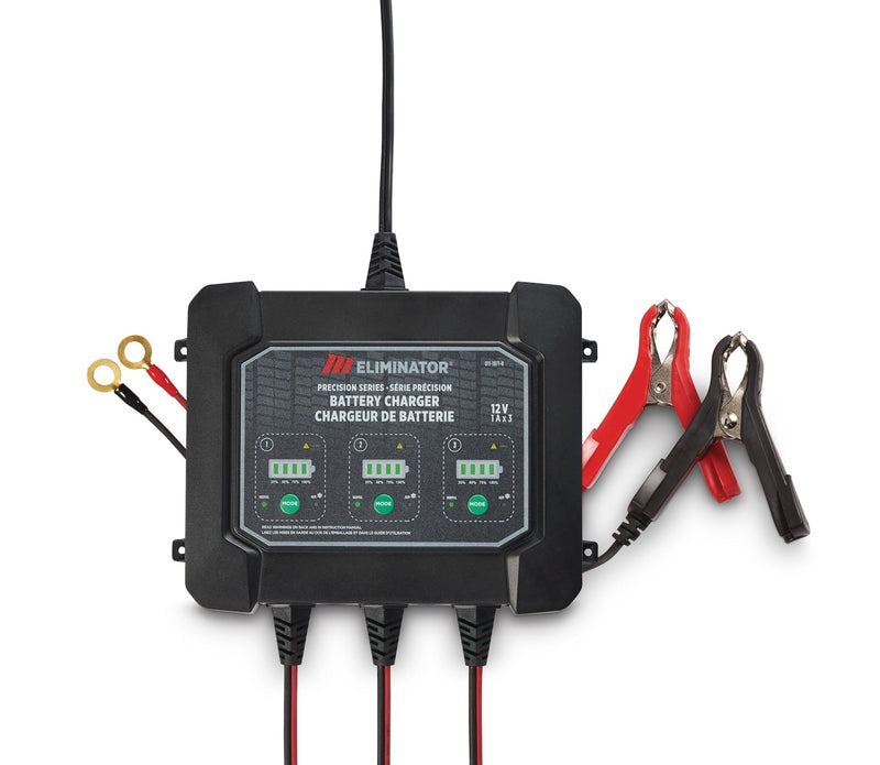 MotoMaster Eliminator Precision Series 3-Bank Smart Battery Charger/Maintainer, 3X1-Amp, 12V Z7