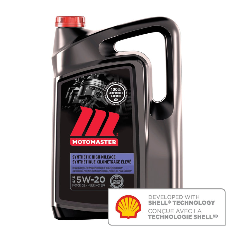 MotoMaster High Mileage 5W20 Synthetic Engine/Motor Oil, 5-L Y1