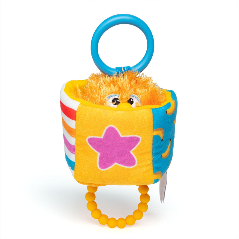 Ms. Rachel Herbie Sensory Take-Along Toy, Baby Swing & Baby Stroller Teething Toys with Rattle & Clip, Toddler Toys G3