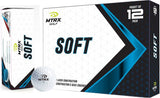 MTRX Soft Golf Balls, White, 12-pk