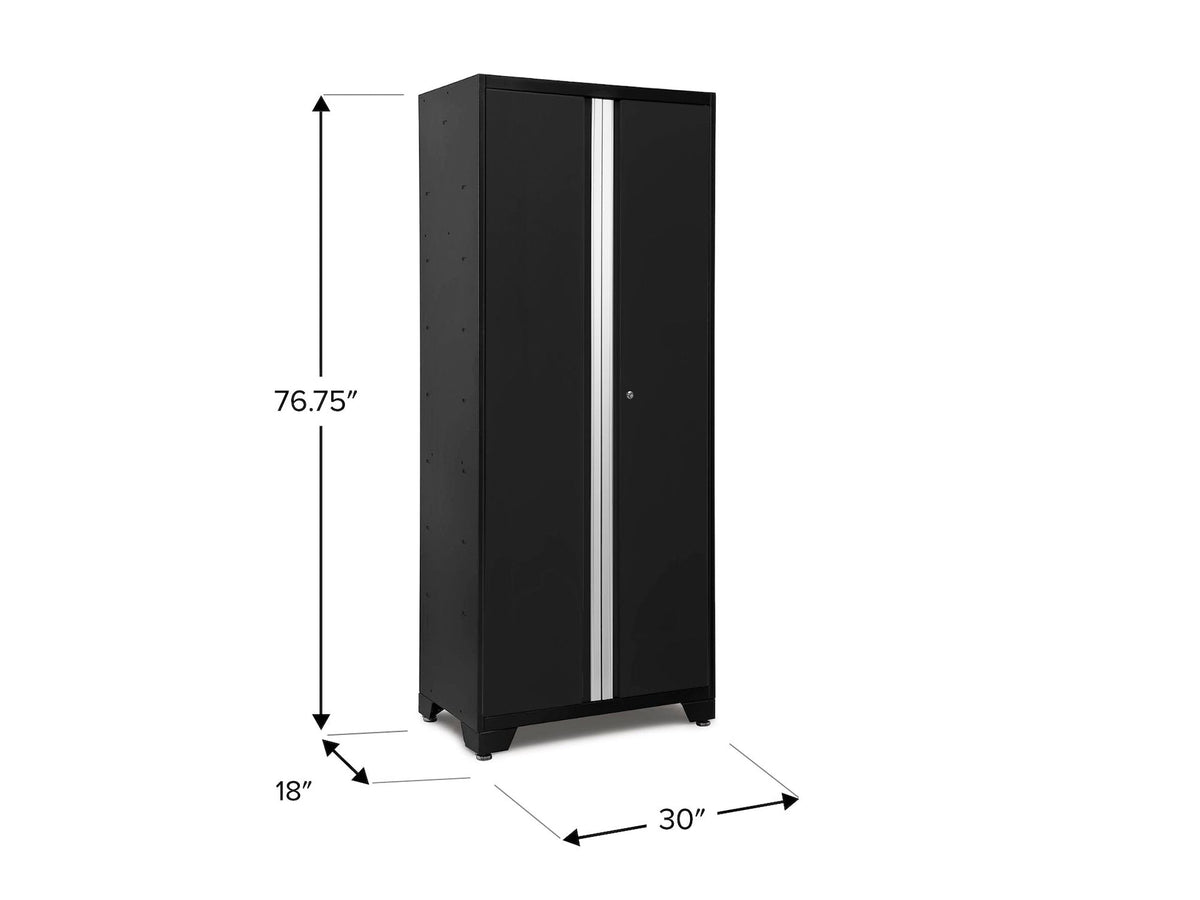 NewAge Bold Series 24-Gauge Steel RTA Storage Locker with 3 Shelves, Black, 30-in