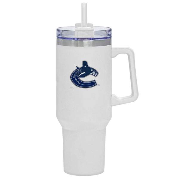 NHL Vancouver Canucks Travel Mug with Straw and Handle, 40-oz N9