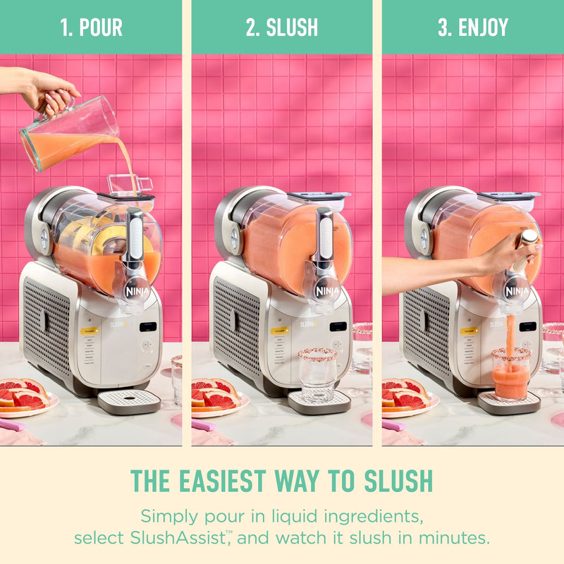 Ninja Slushi XL Slushie Machine with SlushAssist Technology, Crema, FS601CBR B1
