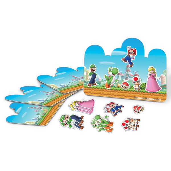 Nintendo Super Mario Bros Princess Peach/Luigi/Mario DIY Customizable Craft Kit, Multi-Coloured, 28-pk, for Arts & Crafts/Birthday Favour Q5