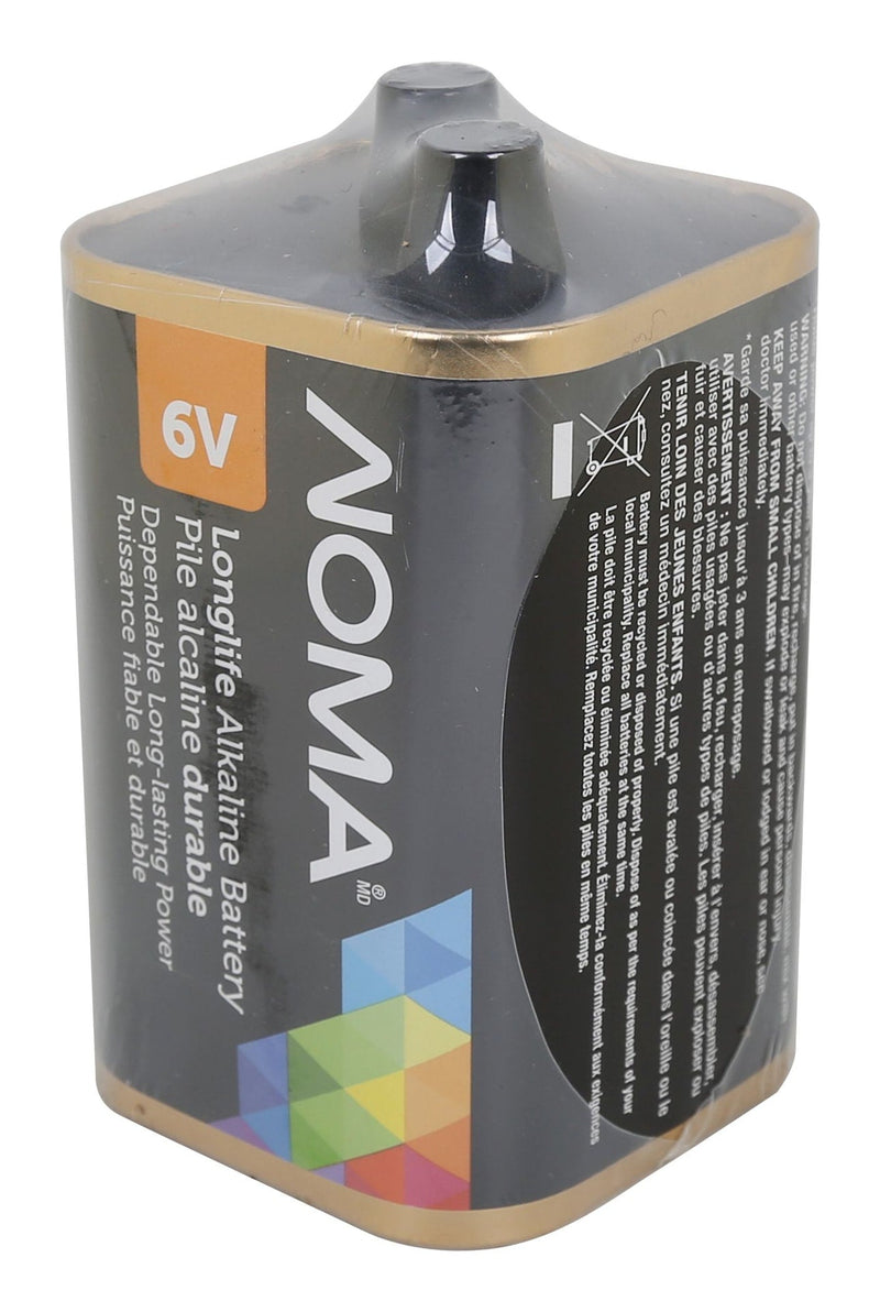 NOMA 1-pk 6V / 6 Volt Square Alkaline Lantern Battery, Long Lasting S3