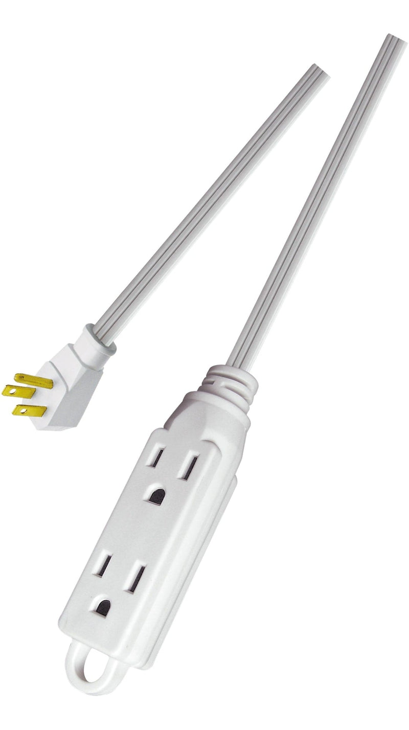 NOMA 16/3 All-Purpose Extension Cord, Light-Duty, 3 Grounded Outlets, White C2