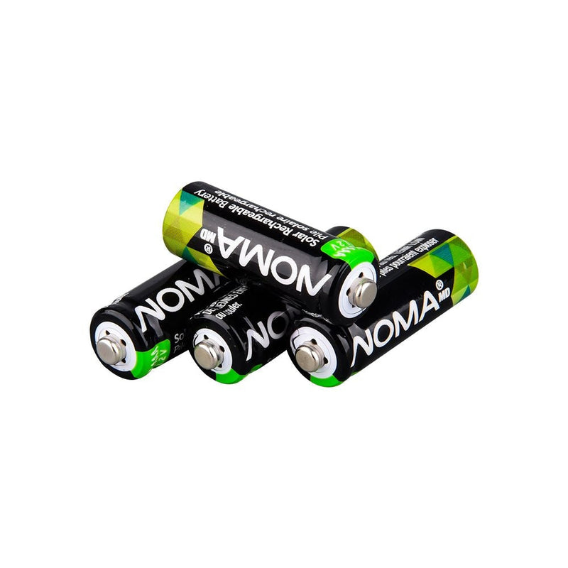 NOMA 2/3 AAA Ni-MH 200mAh Rechargeable Batteries for Solar Lights, 1.2V, 4-pk F8