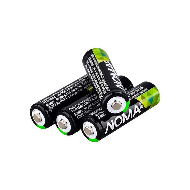 NOMA 300mAh Outdoor Solar Batteries – AA Ni-MH Rechargeable (4-Pack, 1.2V) P6