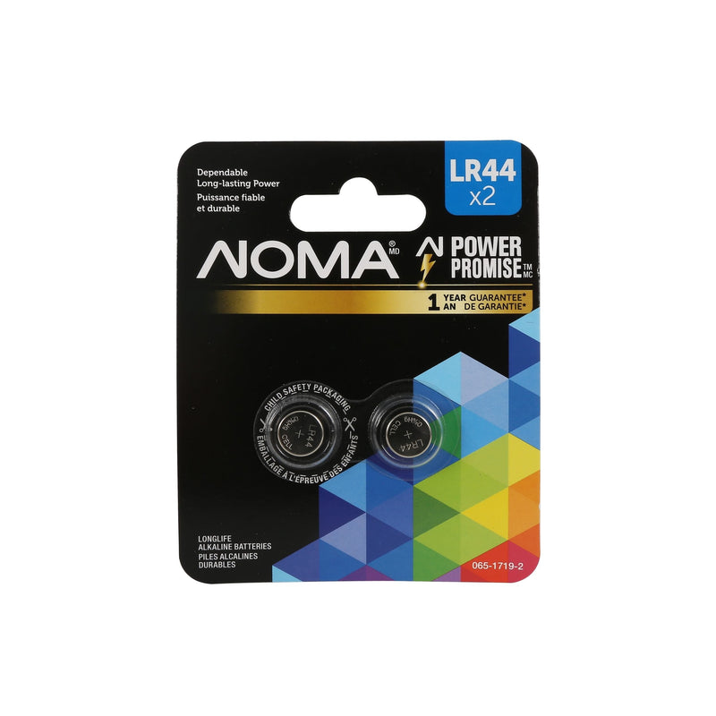 NOMA 357 LR44 AG13 303 A76 1.5V / 1.5 Volt Alkaline Button Coin Cell Batteries, 2-pk Y8