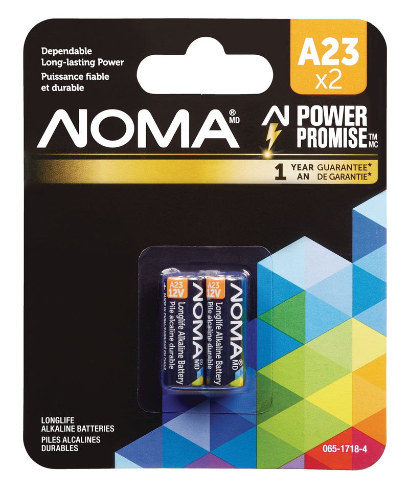 NOMA A23 12V / 12 Volt Alkaline Batteries, 2-pk I2