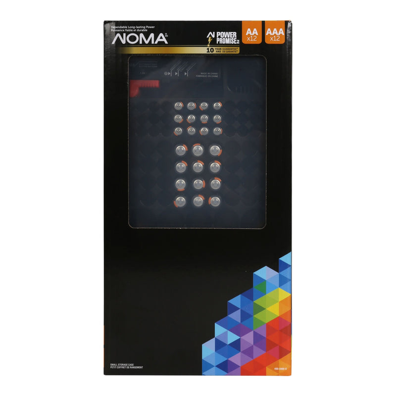 NOMA AA & AAA Alkaline Battery Storage Case Combo Set, Long Lasting, All Purpose, 24-pk Y1