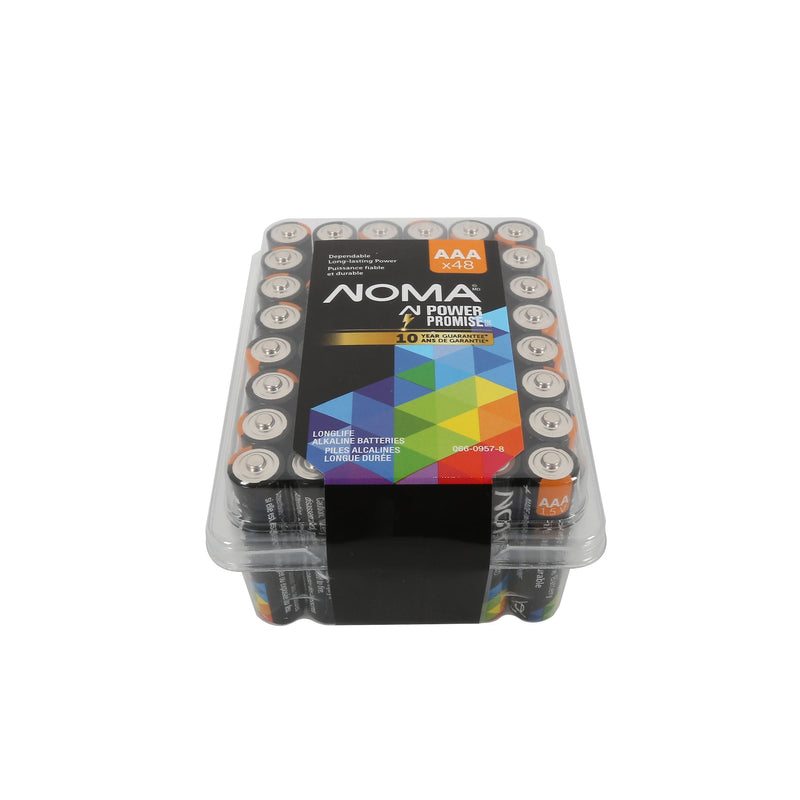 NOMA AAA Alkaline Batteries in Clam Shell Box, 48-pk I9