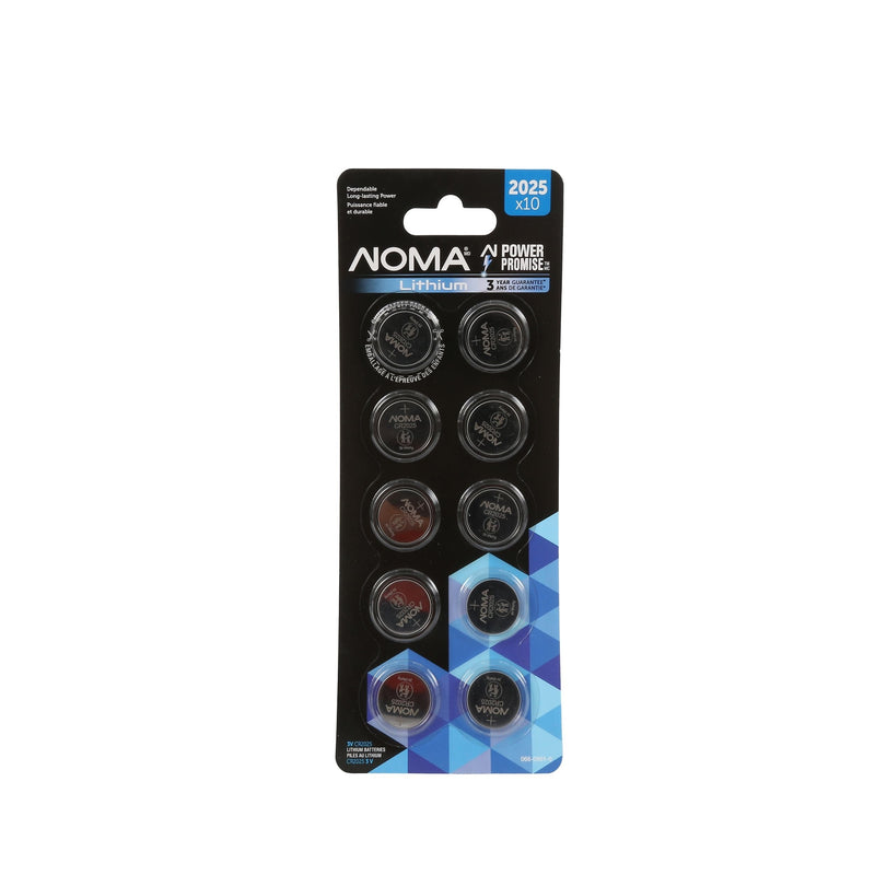 NOMA CR2025 Button Cell Batteries, 10-pk P7