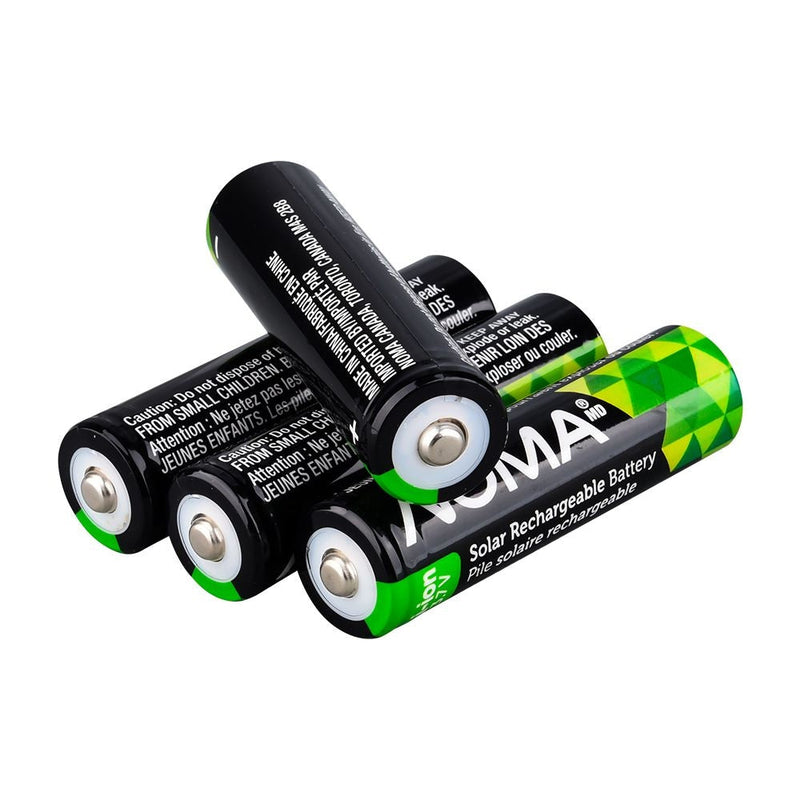 NOMA Li-ion 18650 2000mAh Rechargeable Batteries for Solar & Outdoor Lighting, 3.7V, 4-pk L1