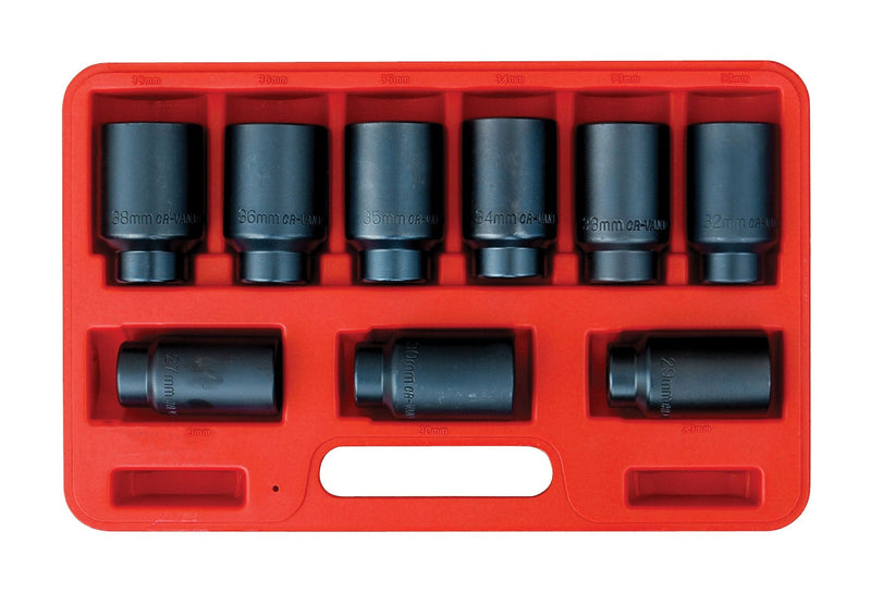 OEMTOOLS Deluxe Axle Nut Socket Set, 9-pc U3