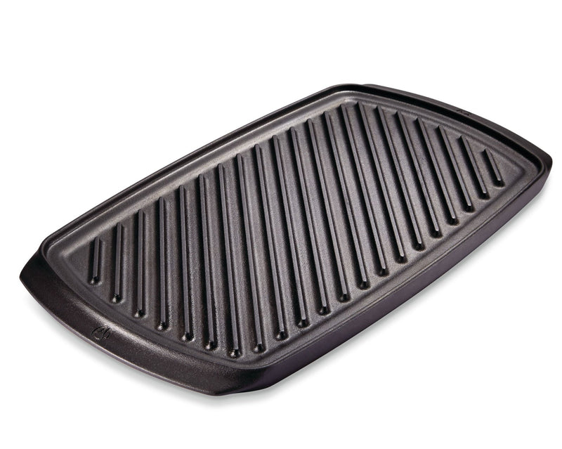 PADERNO Signature Cast Iron Reversible Grill & Griddle, BBQ & Oven Safe, Black, 20-in x 10-in L9