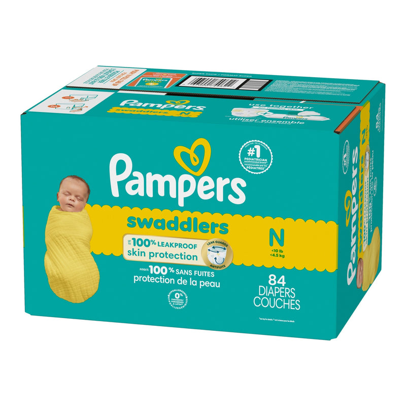 Pampers Swaddler Size 0 Newborn Baby Diapers, 84-pc E2