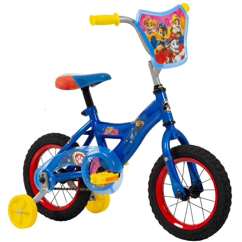 PAW Patrol Kids' Bike with Removable Training Wheels, Ages 1-13, 12-in Y4
