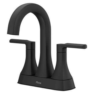 Pfister Vaneri 4-in Centreset Bath Faucet, Matte Black N9