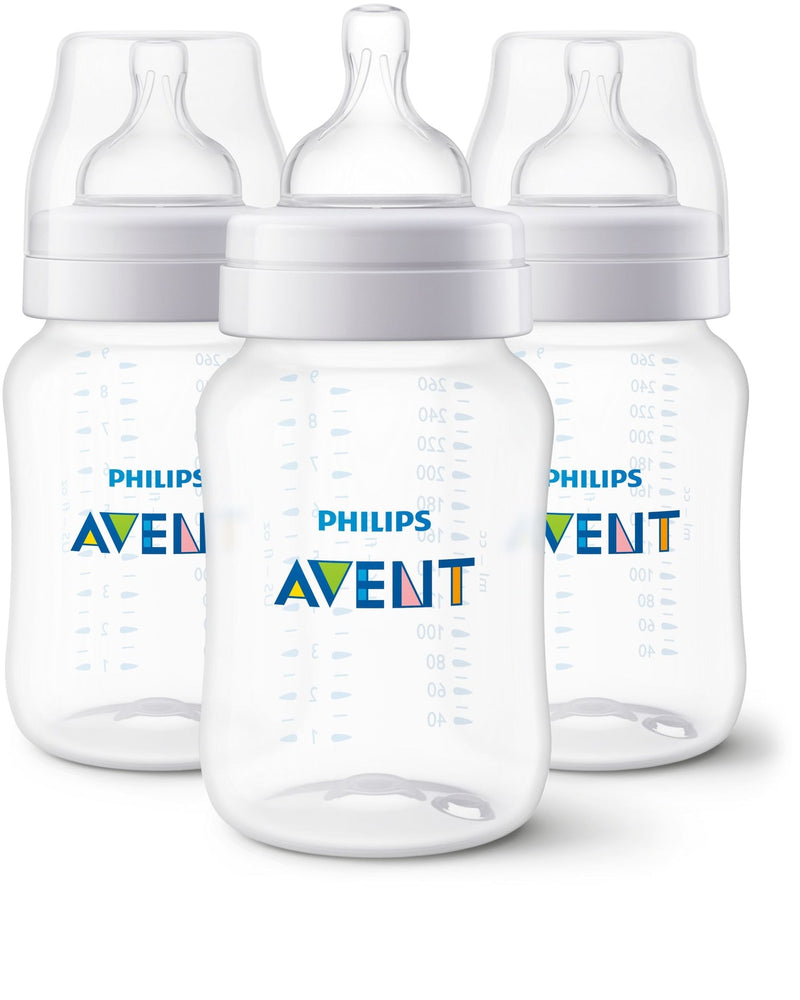 Philips Avent SCY103/03 Anti-Colic Baby Bottle, 9-oz, 3-pk D5