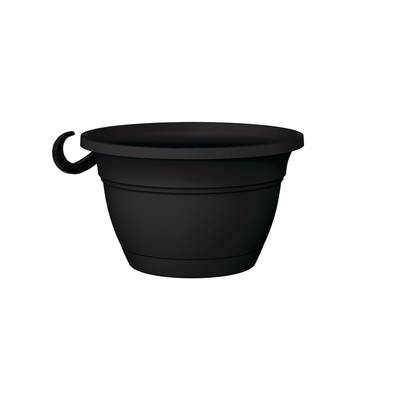 Planters' Pride Eclipse Hanging Plastic Basket Round Planter with Saucer Tray, Assorted Sizes K9