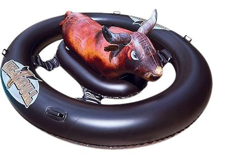 Promar Inflatabull Inflatable Bull Ride-On Lake/Pool Float Toy, Brown X4