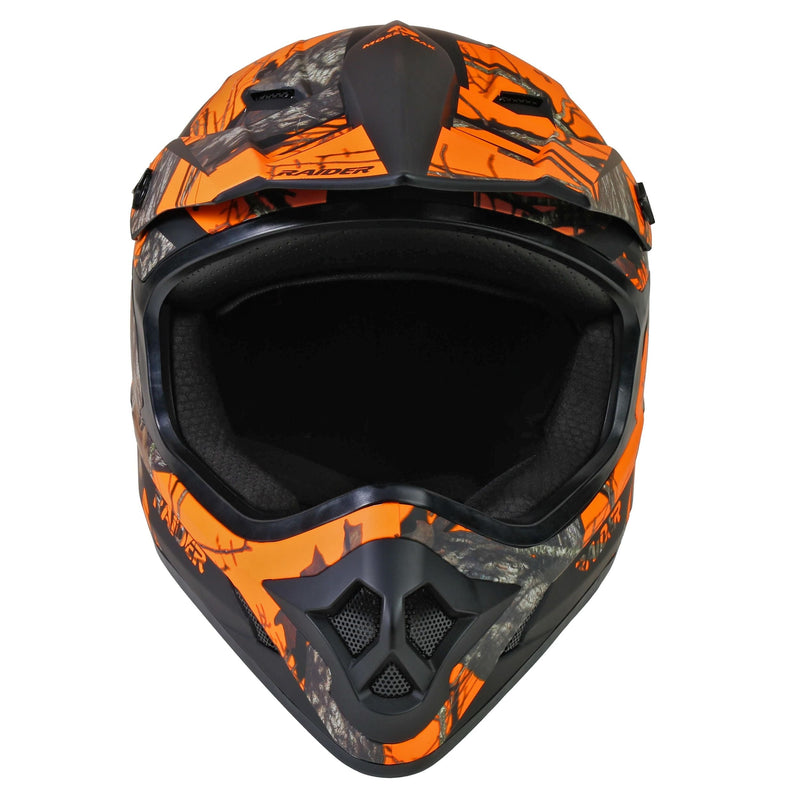 Raider Ambush V2 Off-Road Helmet, Adult, Oak Orange, Assorted Sizes W8