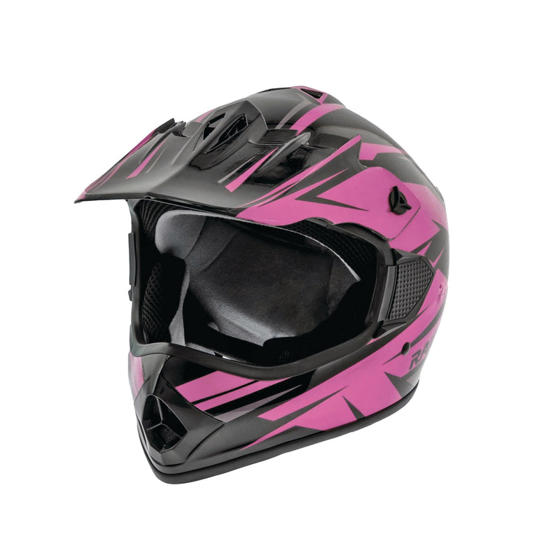 Raider RX2 ATV Helmet, Adult, Pink/Black, Assorted Sizes X6