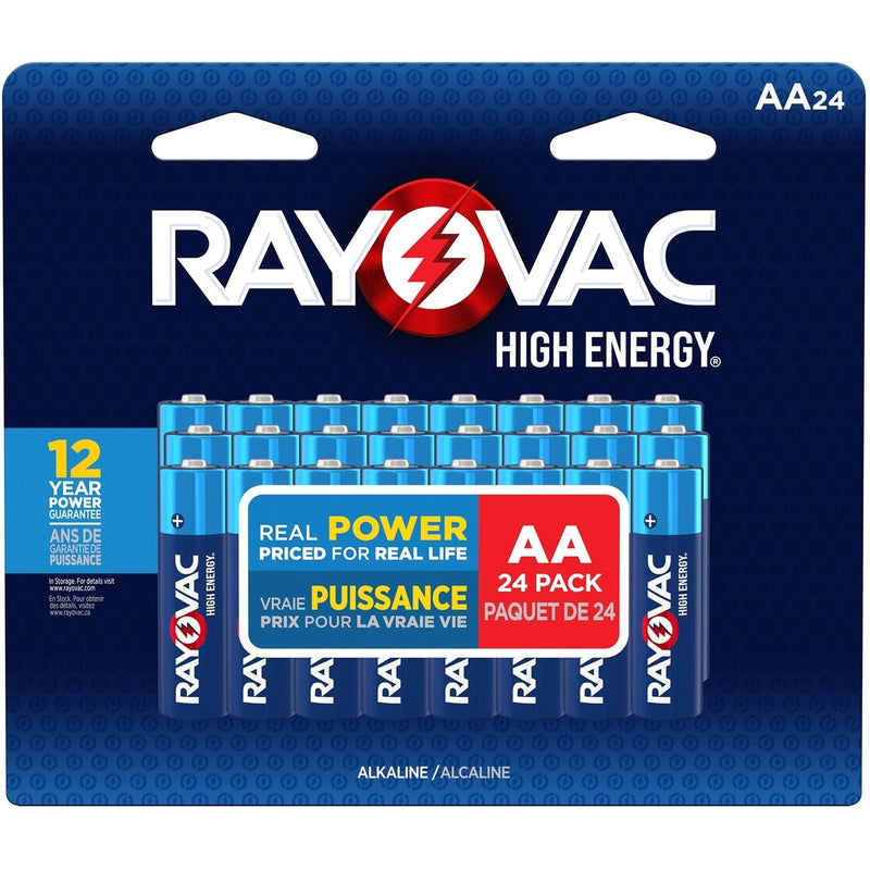 Rayovac HIGH ENERGY AA Alkaline Batteries, Long Lasting, All Purpose, 24-pk K0